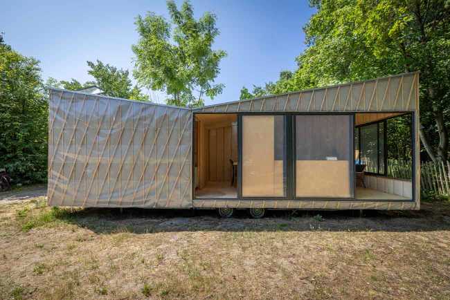 Minimal, smart, and sustainable: the concept of the nomadic architecture Tiny house Yurt.