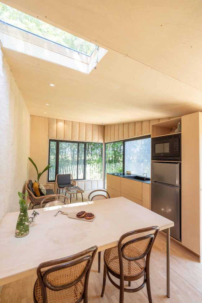 Minimal, smart, and sustainable: the concept of the nomadic architecture Tiny house Yurt.