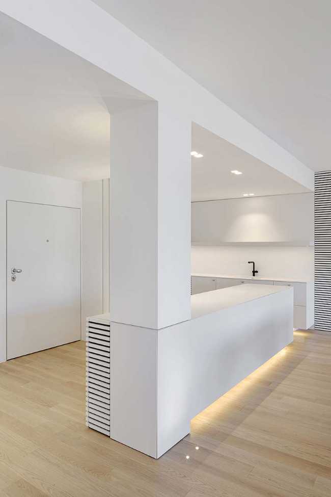 Blanc sublime et continuité spatiale: appartement Galleria Cavour