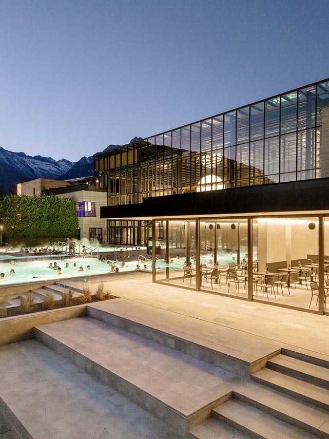 Nouveau Wintergarten des Thermes de Merano. Beauté et éco-durabilité