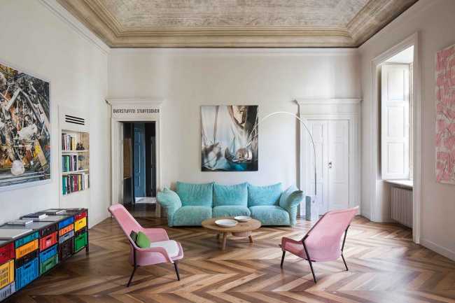 Apartamento SL, los detalles de la restauración de lujo en un edificio protegido.