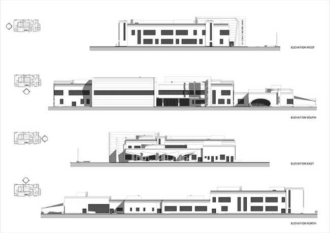 Edificio escolar en Al-Laseeli: cuaderno blanco en el desierto.