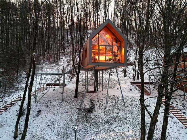 Hotel Treehouse Trifels. Casas en los árboles del Bosque del Palatinado