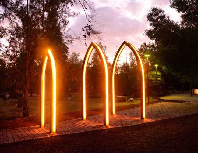 Jardines del Claustro SF: pierre, nature et mémoire