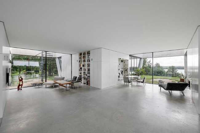 Villa O: una scultura circolare tra lago e natura