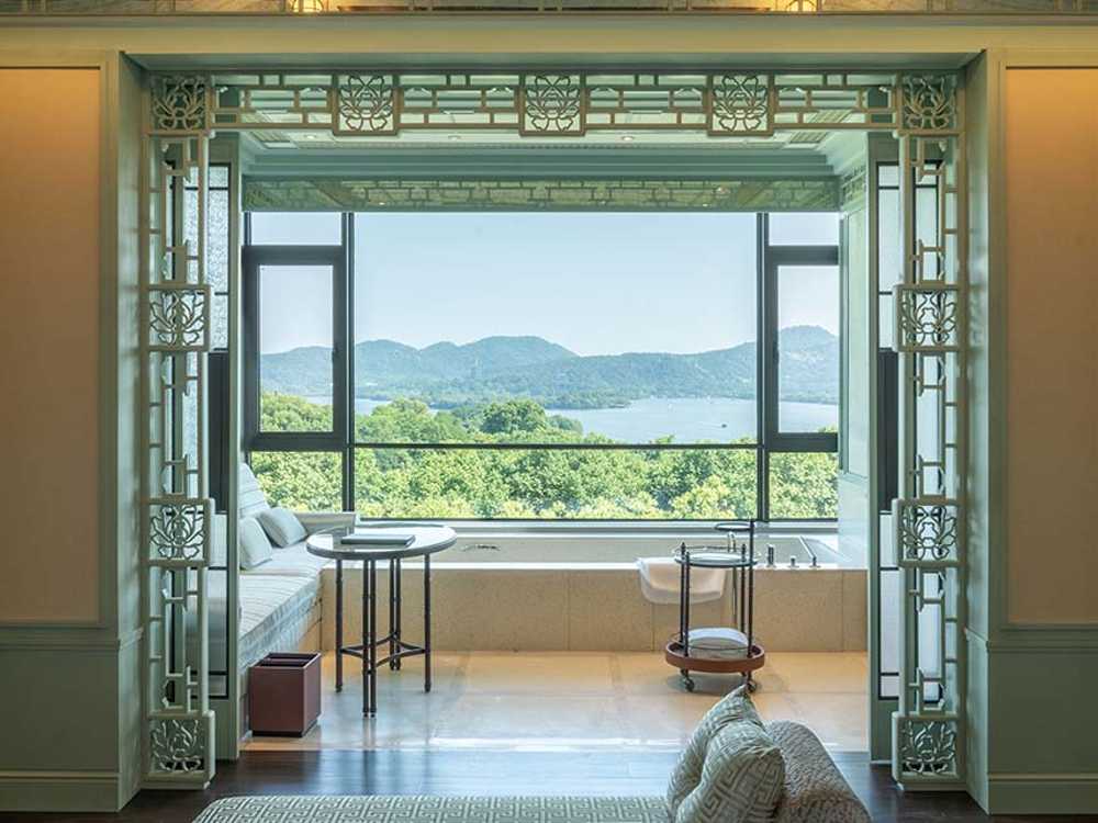 Silk Lakehouse in Hangzhou. Architectural renovation in UNESCO site