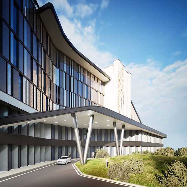 Il Resort sul lago Issik Kul ricrea in 3d le curve della costa