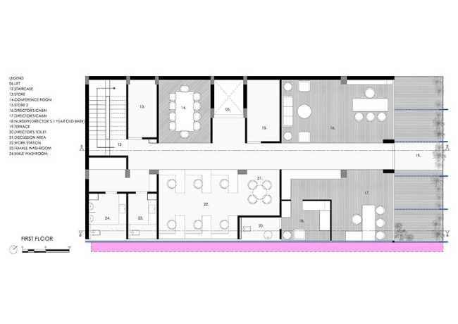 Textile waves. An architectural identity for Handtex Industries.