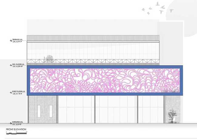 Textile waves. An architectural identity for Handtex Industries.