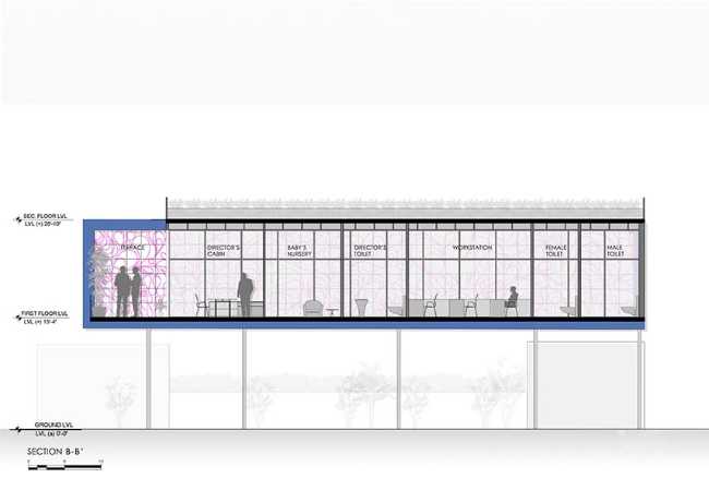 Textile waves. An architectural identity for Handtex Industries.