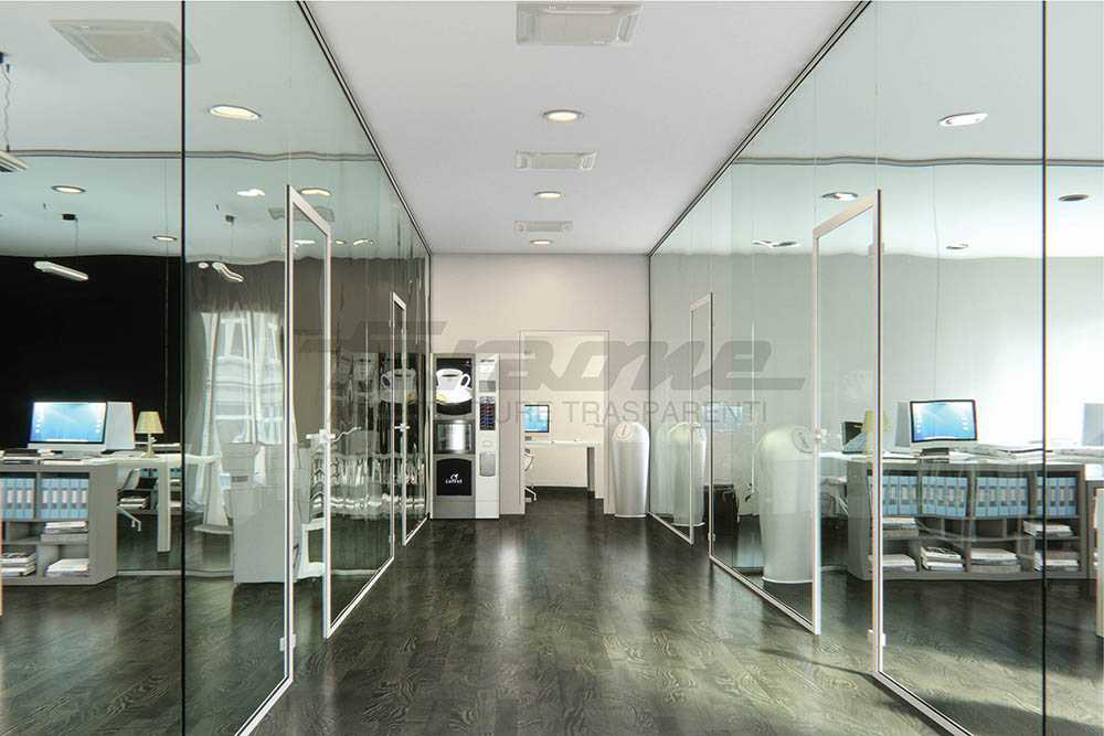 Office with Faraone glass partition walls
