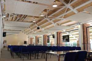 Sound-absorbing ceiling suspended panels