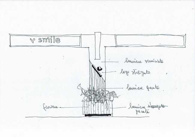 Curved lines and color transform a dental office in Aversa