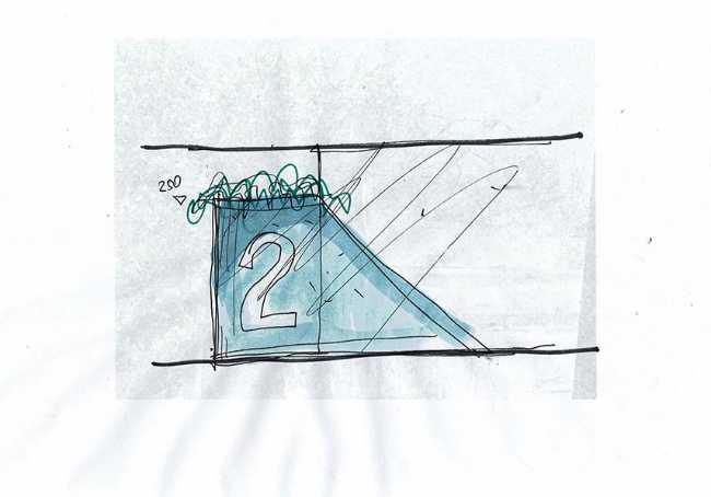 Curved lines and color transform a dental office in Aversa