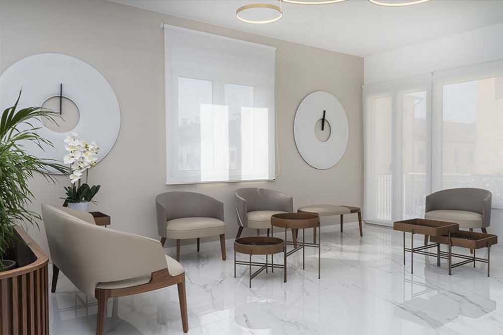 Luce e materia per uno studio dentistico accogliente