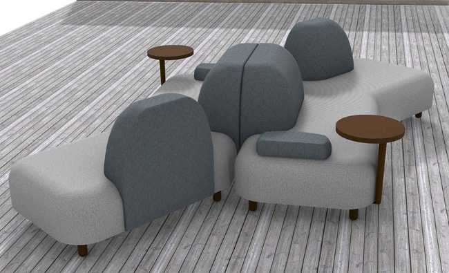 Twist. The sofa that creates movements in space.