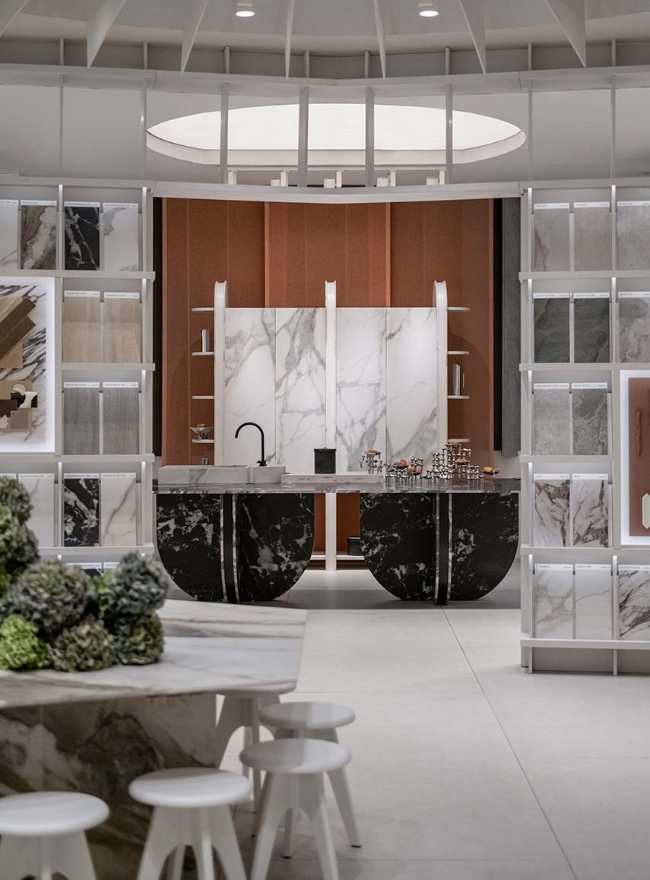 Stand de exposición como experiencia arquitectónica: Material Expression