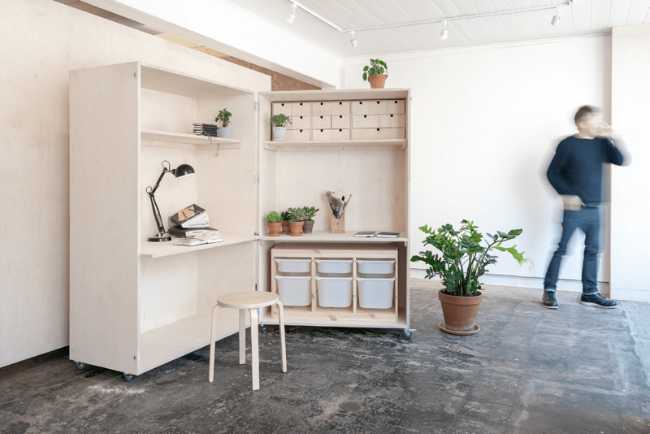 parete mobile in legno