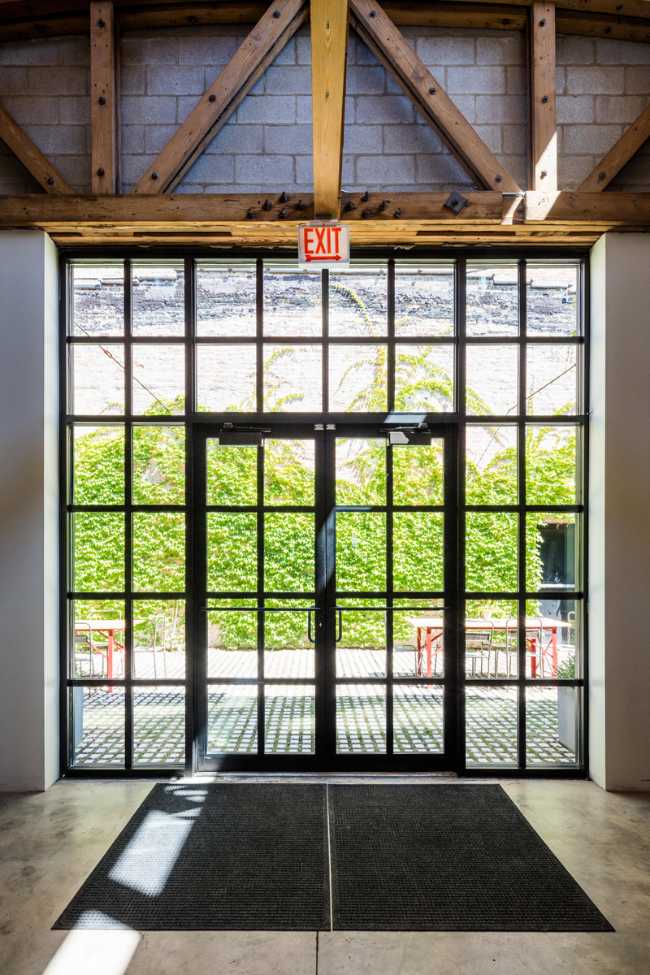 glass with black frames