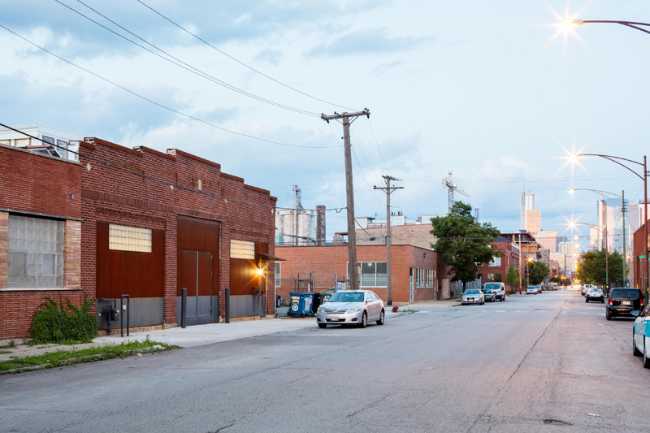 old warehouse that becomes office on the street