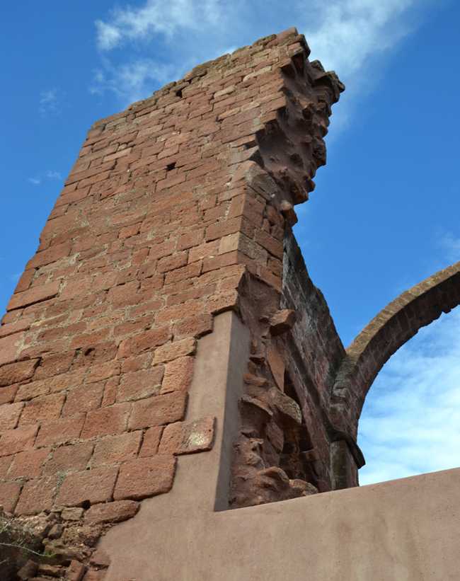 The inside of the preserved stronghold