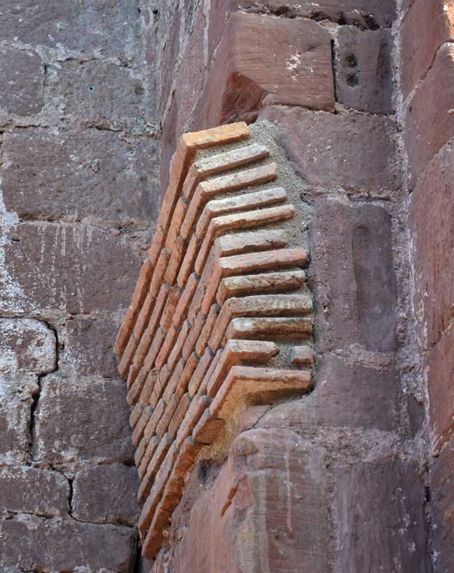 Detail of a portion of brick arch