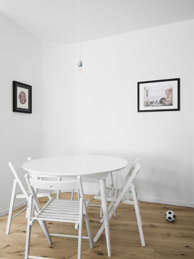 Round table located in the living area