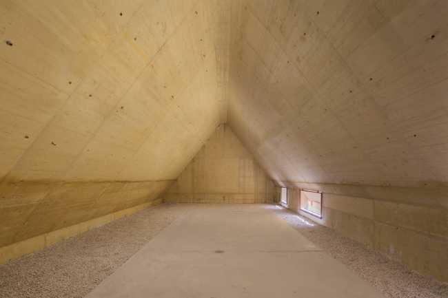 Interior detail of the roofing construction