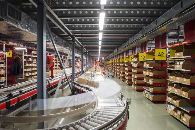 Zona imballaggio della fabbrica