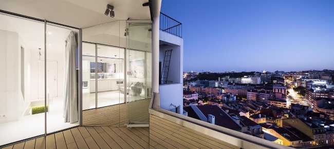 Terraza en la ciudad de Lisboa