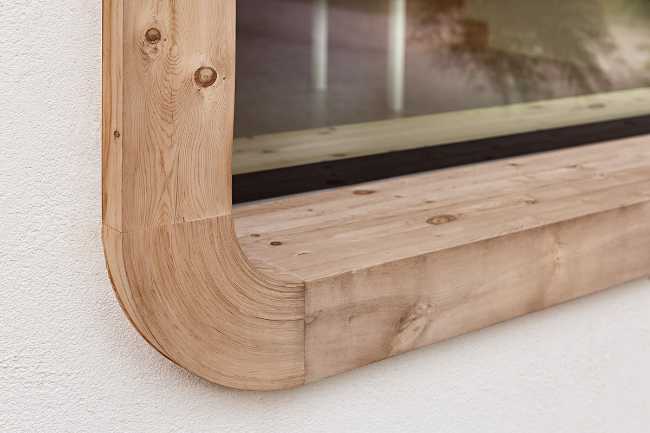 Wooden detail of the window