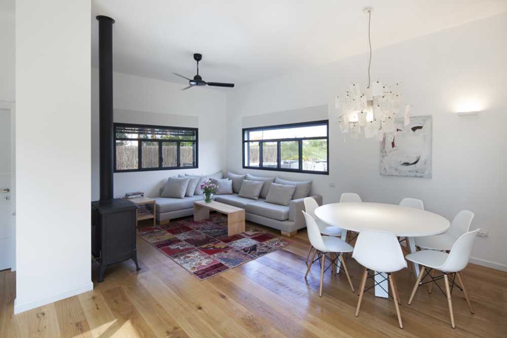 patio house with wooden floors