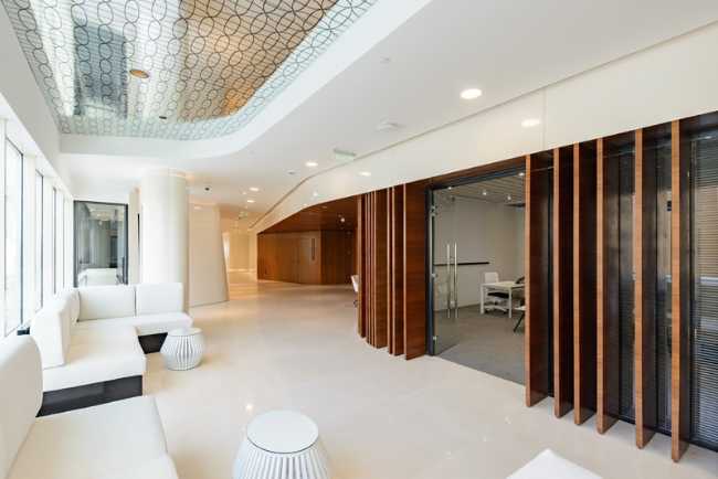 Waiting areas in the convention center