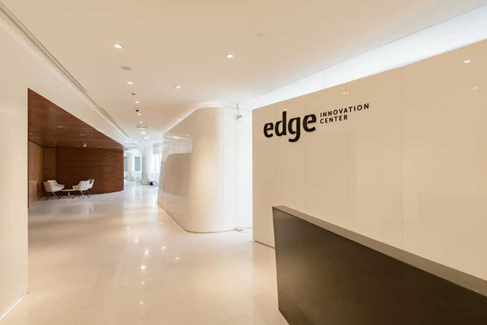 Internal conference center in white