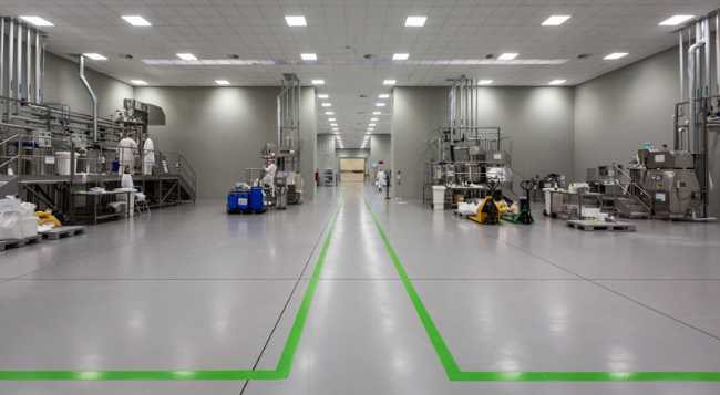 The corridor of the production area