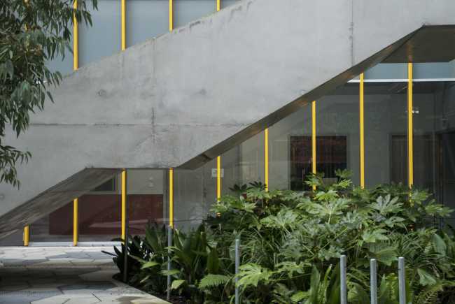 Internal stairs and garden