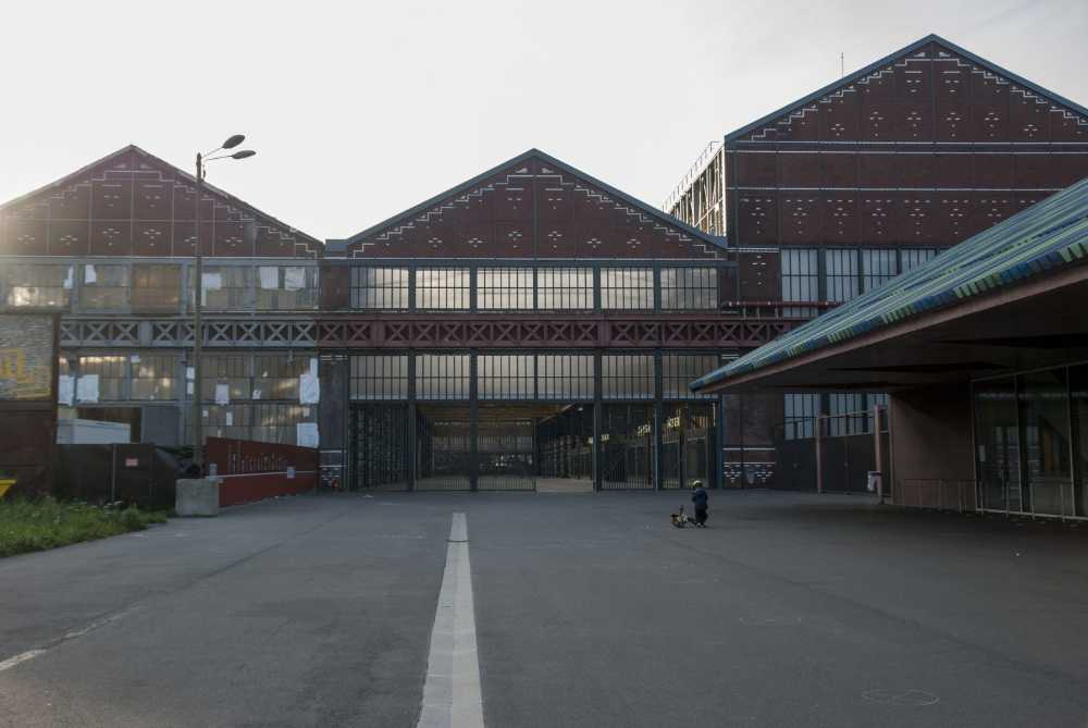 The exterior of the restored industrial complex