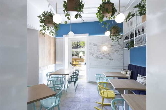 colorful chairs and rocking chairs