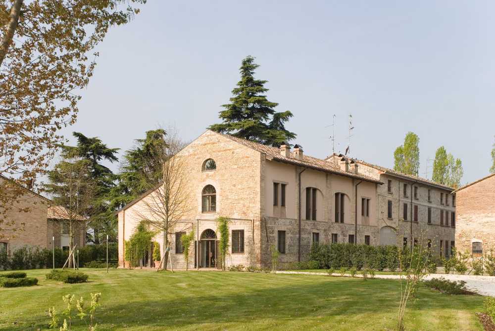 The facades of the restored barn