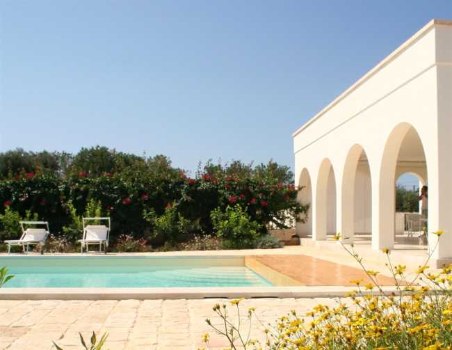 Résidence méditerranéenne. Domaine du XIXe siècle restauré dans les Pouilles