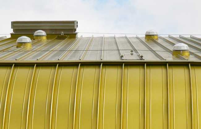 Skylights and external cladding of the museum