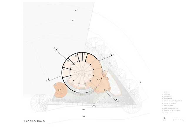 UH INFONAVIT Santa Fe. A park that arises from the slope