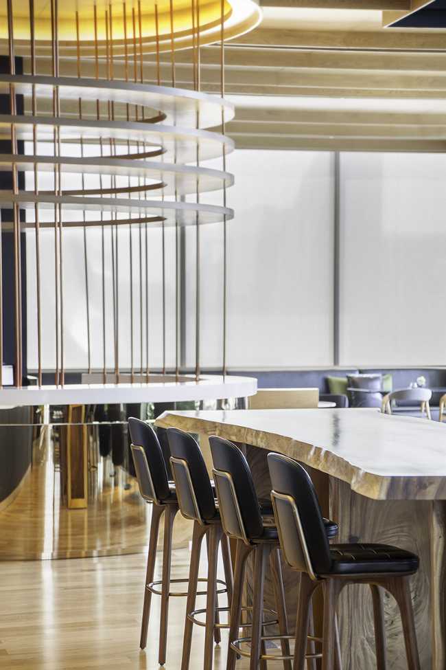 Care for details in wood and marble