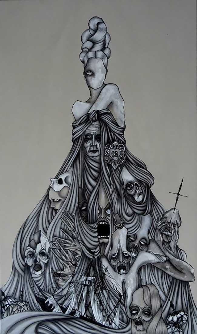 Black and white for graphic sketches