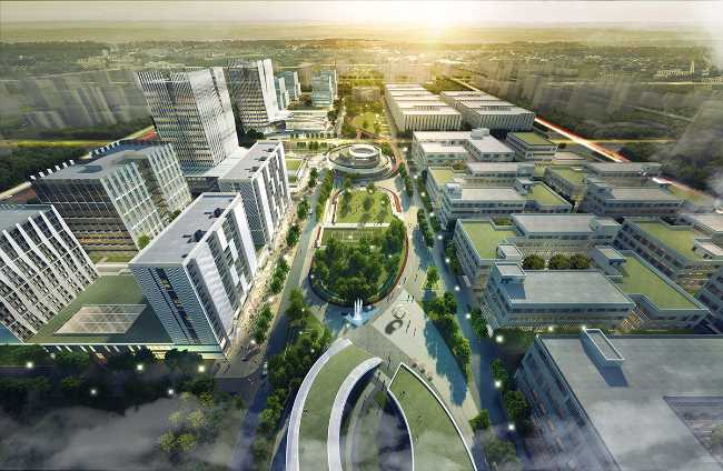 Il centro espositivo con i vari edifici