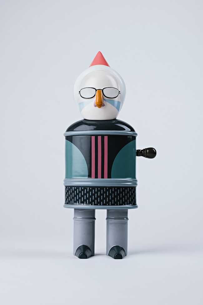 ceramic copy designer object with gray pants