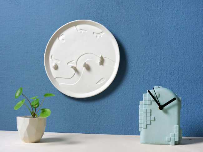 porcelain plate hanging city of the world