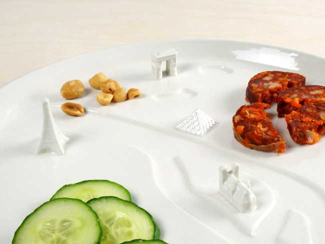 flat porcelain reproduction city paris