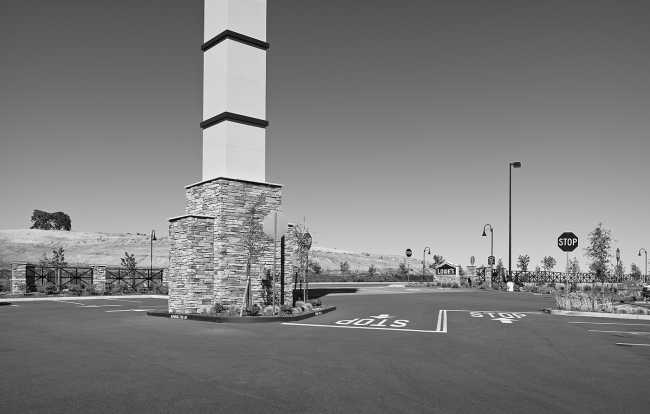 Entrance to a shopping center