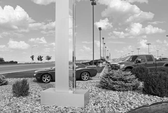 Photograph of a mall parking lot